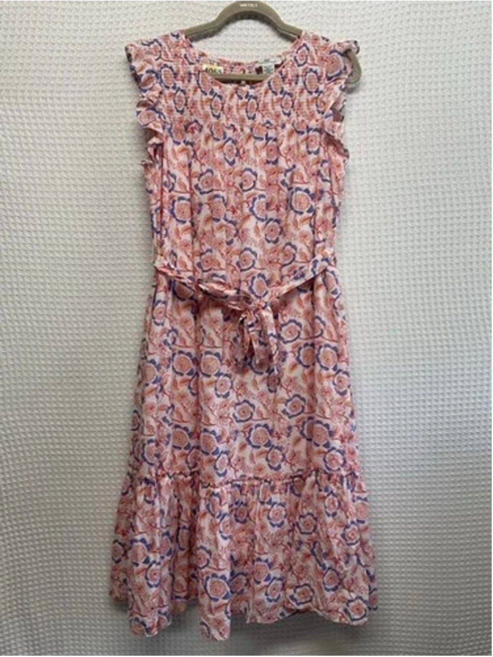 NWOT Vineyard Vines Tiered Maxi Sleeveless Smocked Shoulder Midi Dress Women L